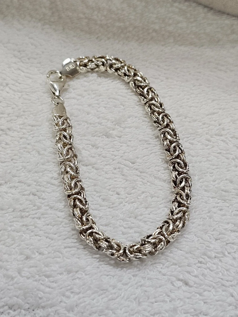 Lirm Italy 925 Silver Byzantine Bracelet 7" - Picture 3 of 13
